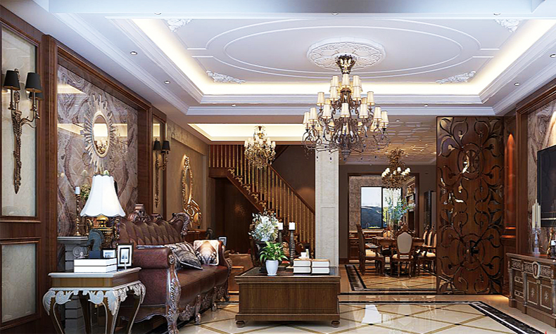 樂山市江山和鳴&middot;央璽歐式風格復式裝修案例