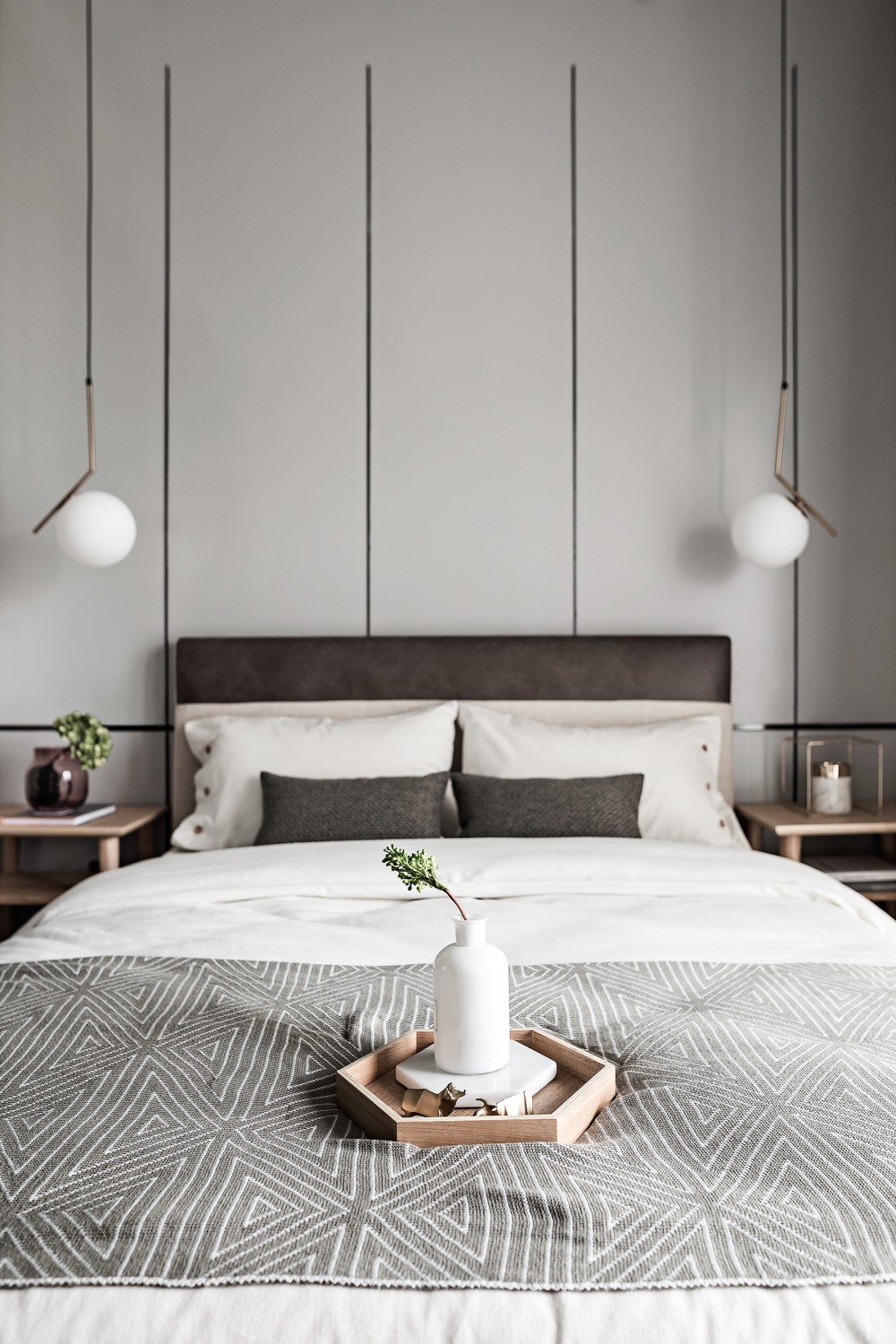 現(xiàn)代簡約風格公寓家裝案例效果圖-主臥 現(xiàn)代簡約風格公寓家裝案例效果圖-主臥