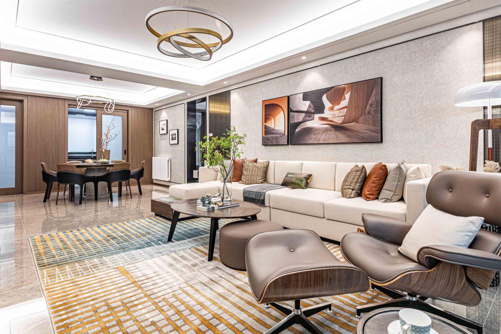 佛山市順德自在城新中式風(fēng)格四居室裝修案例