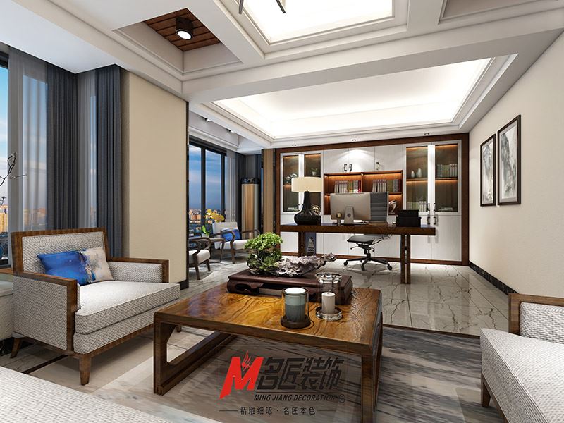 揭陽市寶豐花園現(xiàn)代風(fēng)格辦公空間裝修案例