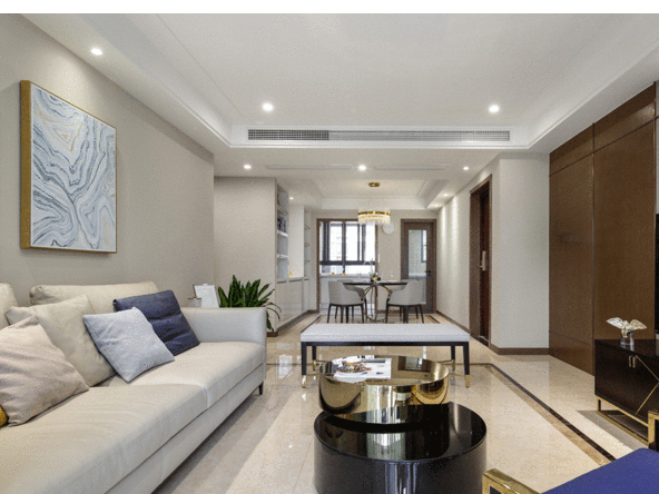 佛山市順德自在城輕奢風(fēng)格四居室裝修案例