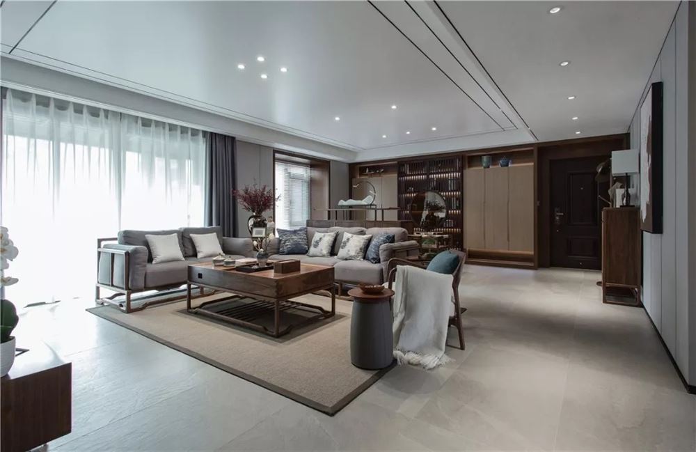 佛山市招商曦岸新中式風格四居室裝修案例