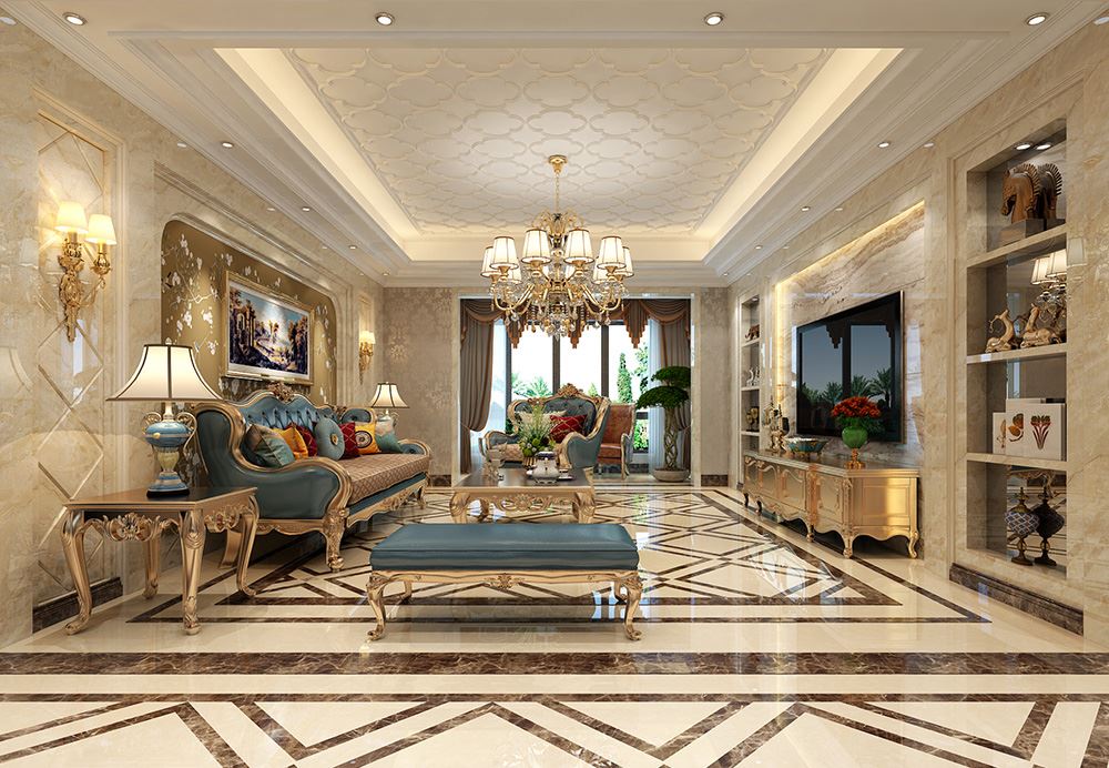 青島市海信天悅歐式風(fēng)格三居室裝修案例