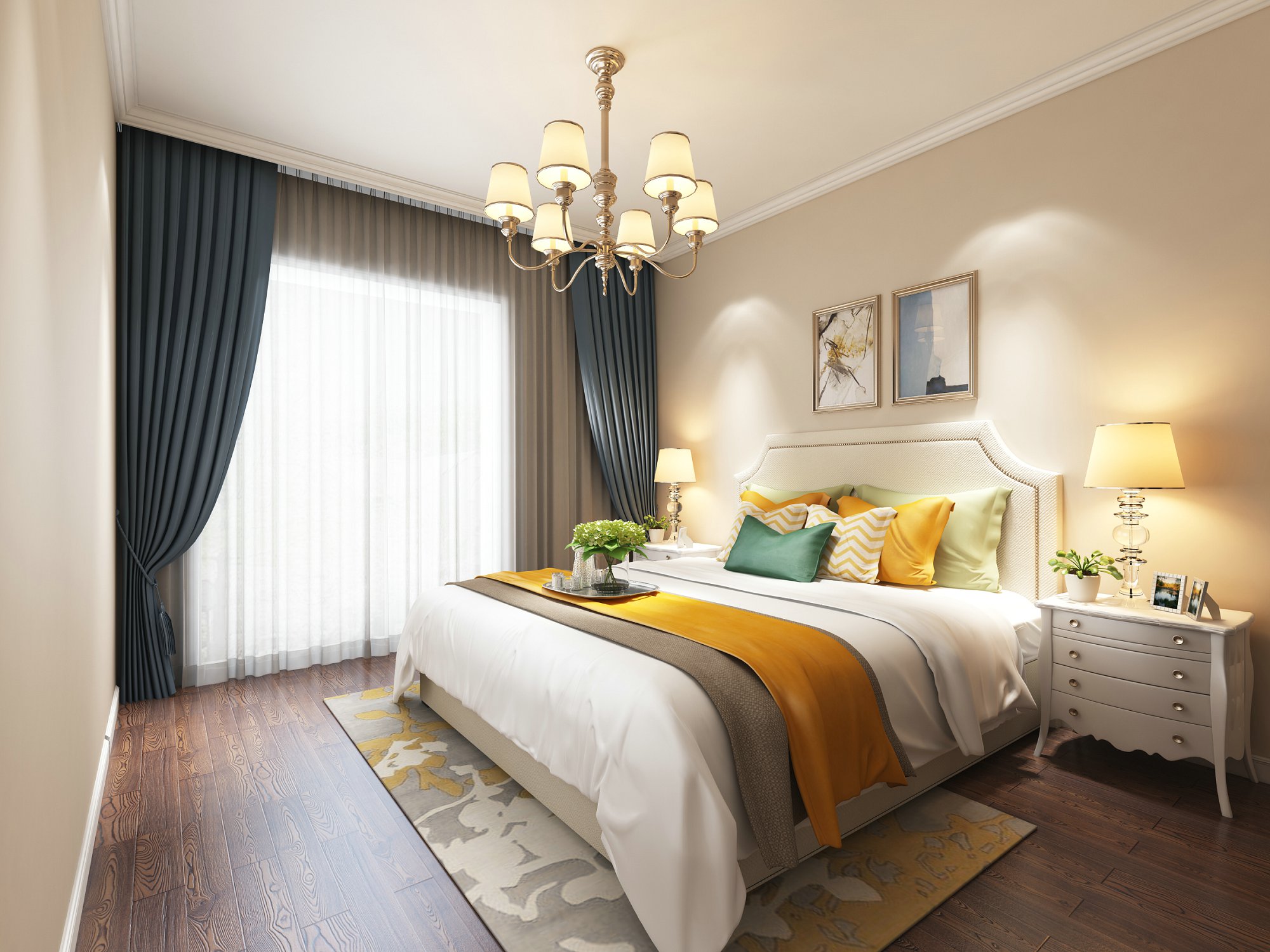 合肥市徽創(chuàng)金悅&middot;江南郡歐式風格三居室裝修案例