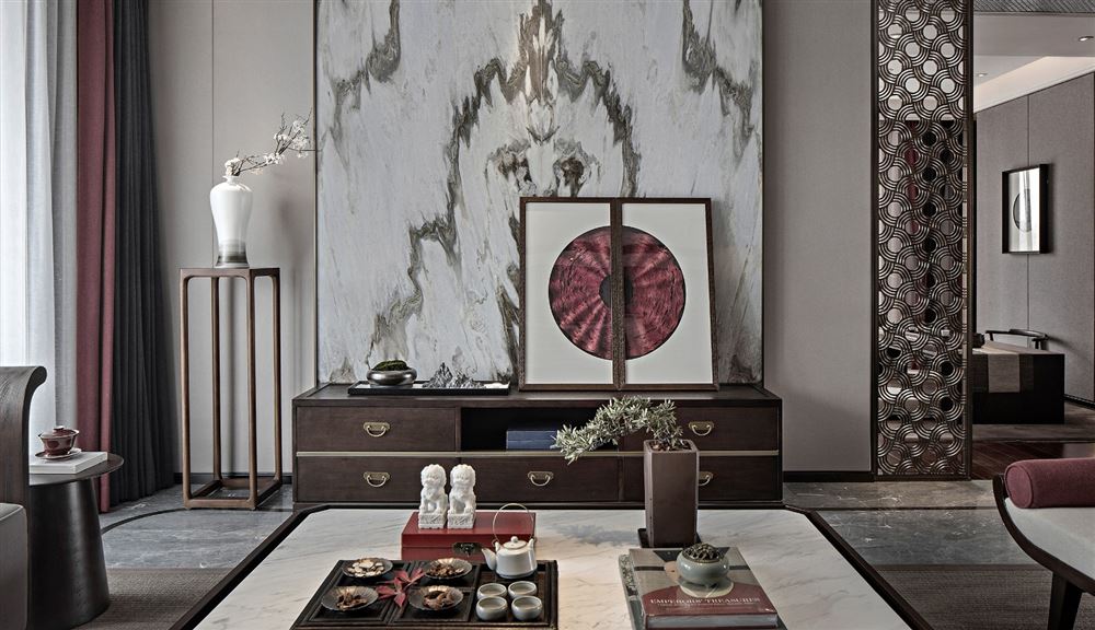 昭通市巧家縣國(guó)稅局家屬樓新中式風(fēng)格四居室裝修案例