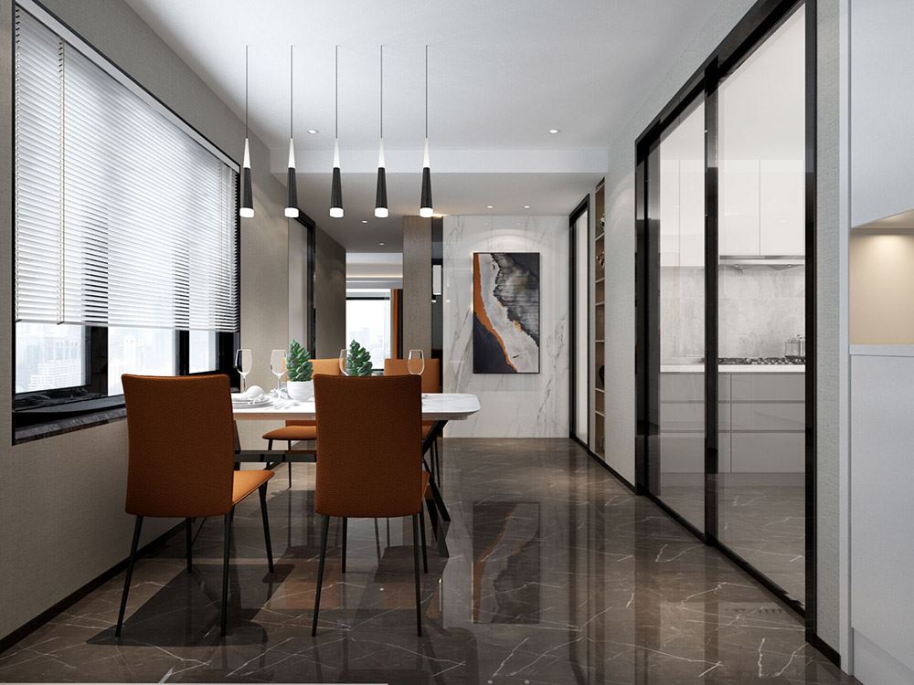 臺州市濱江&middot;鉑金海岸現(xiàn)代簡約風(fēng)格二居室裝修案例