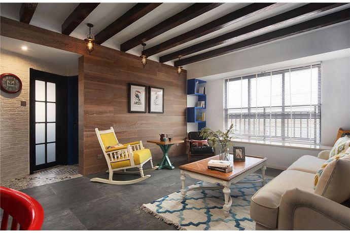 廣州市南沙奧園美式風格三居室裝修案例