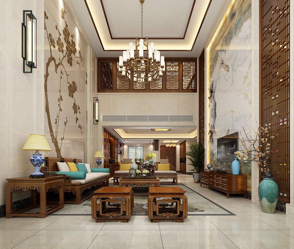 佛山市越秀星匯瀚府新中式風格別墅裝修案例