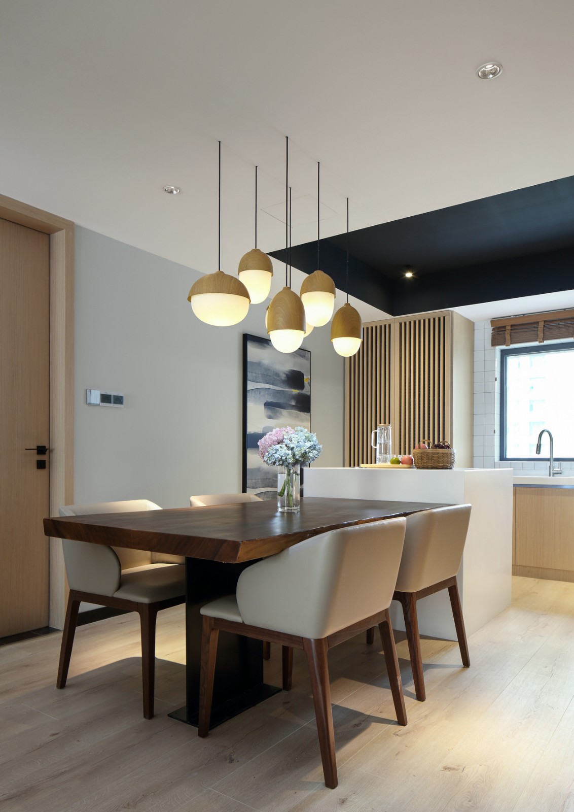 北歐原木風格家裝設計室內裝修效果圖-餐廳 北歐原木風格家裝設計室內裝修效果圖-餐廳