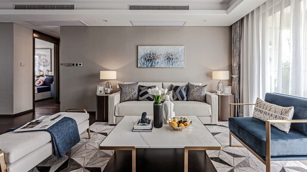 昭通市巧家縣國(guó)稅局家屬樓輕奢風(fēng)格三居室裝修案例