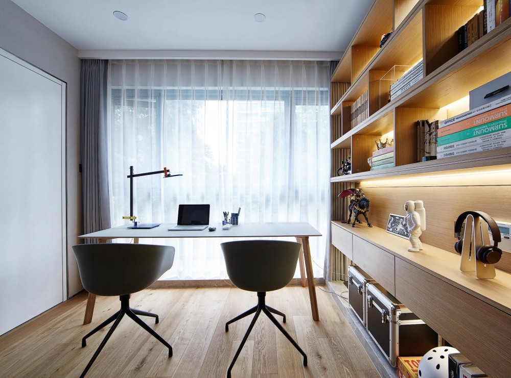 現代簡約風格室內家裝案例效果圖-書房 現代簡約風格室內家裝案例效果圖-書房