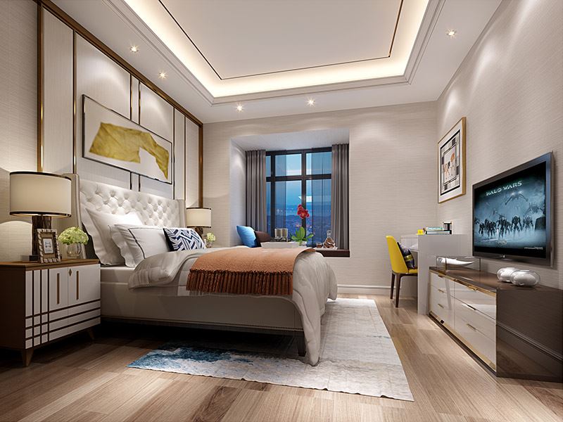 揭陽(yáng)市碧水云天輕奢風(fēng)格四居室裝修案例