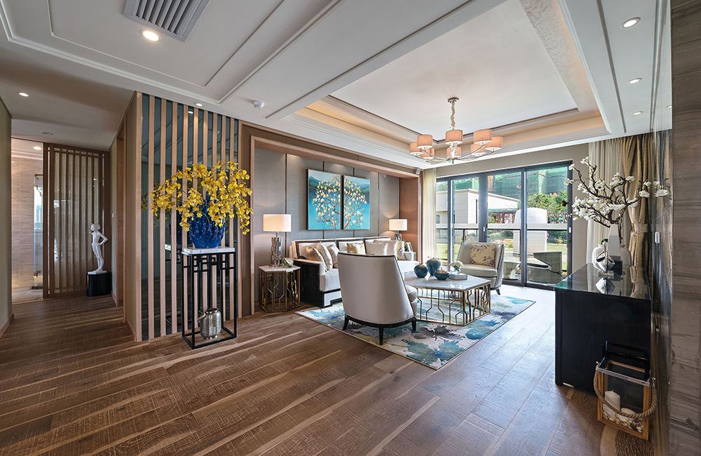 佛山市旭輝雅居樂清樾新中式風格平層裝修案例