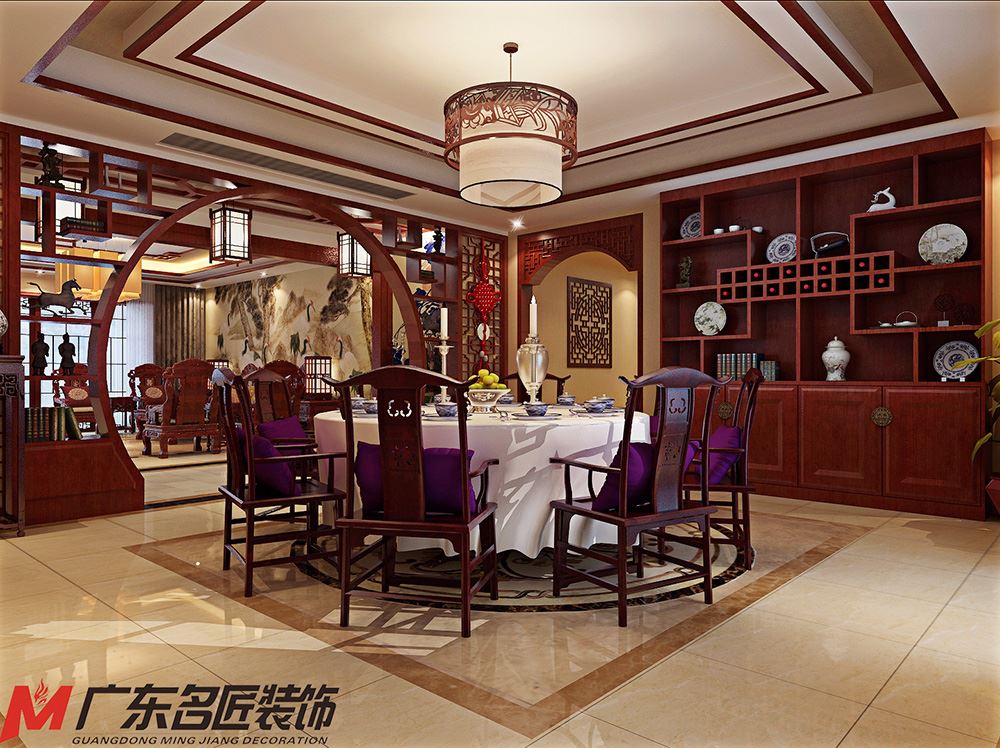 青島市魯商藍(lán)岸麗舍商住樓新古典風(fēng)格四居室裝修案例