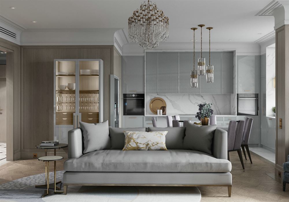 佛山市金地&middot;中南&middot;新城大境歐式風格四居室裝修案例