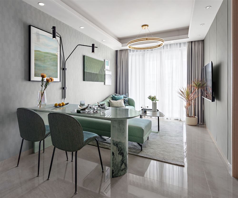 佛山市越秀星匯瀚府輕奢風格三居室裝修案例