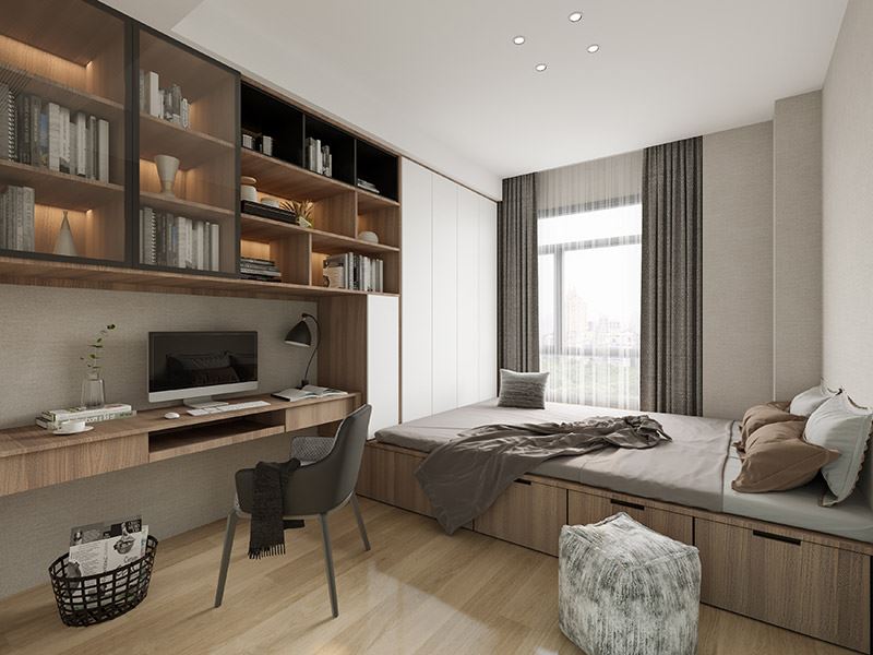 臺州市北門街機關邊現代簡約風格三居室裝修案例