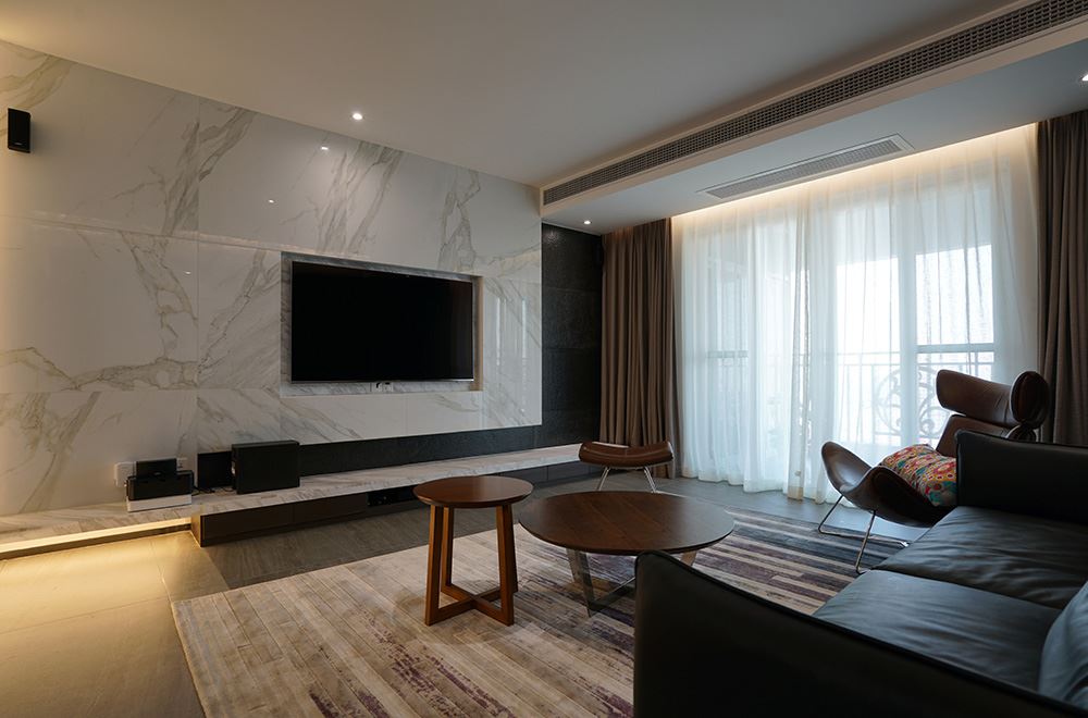 廣州市匯景新城現代簡約風格三居室裝修案例