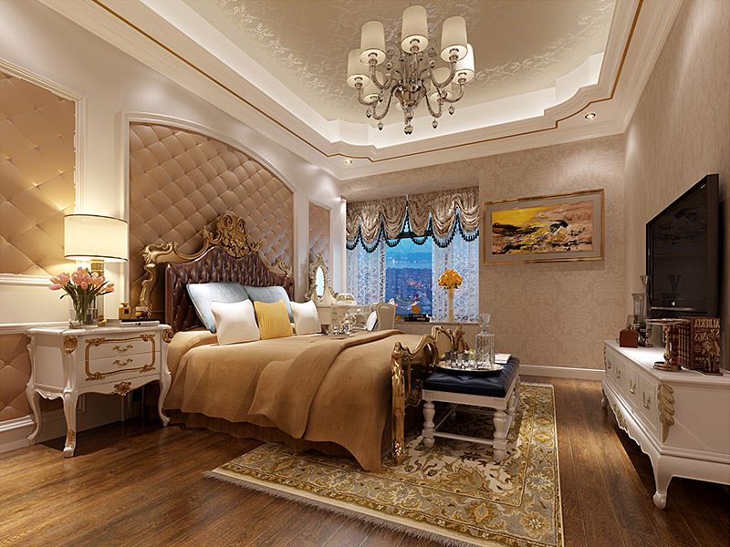 揭陽市漣漪園歐式風格四居室裝修案例