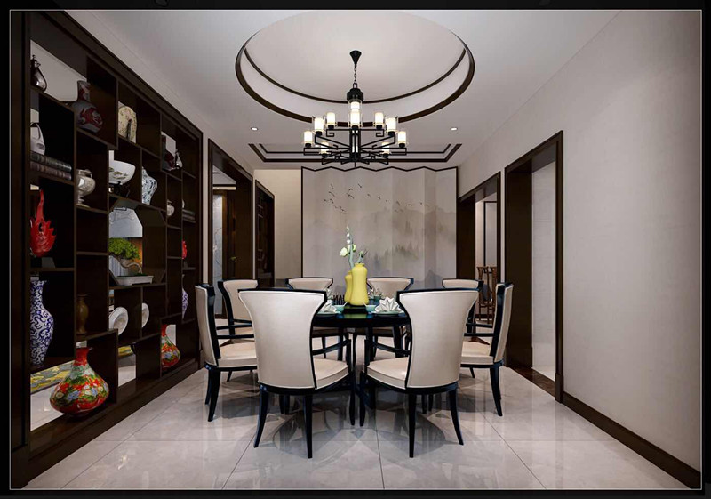 合肥市萬科未來之光新中式風格別墅裝修案例