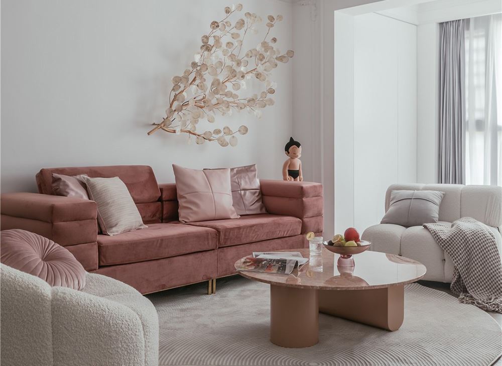 江門市名門壹號輕奢風格三居室裝修案例