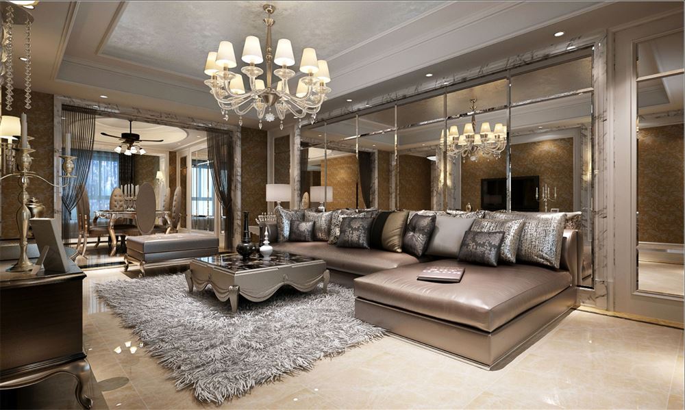 廣州市碧桂園海灣1號歐式風格四居室裝修案例