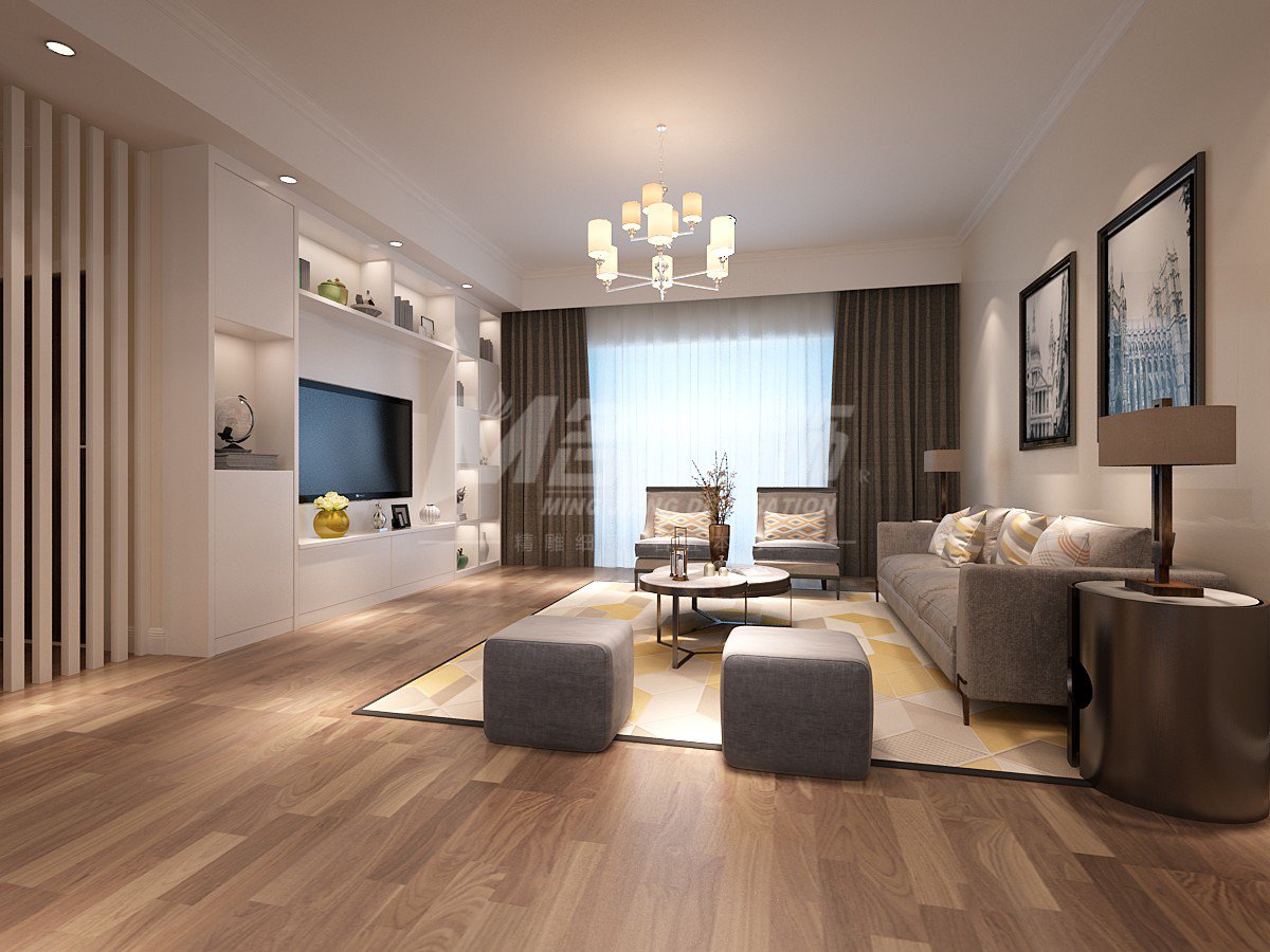 嘉興市嘉善萬聯城現代風格三居室裝修案例