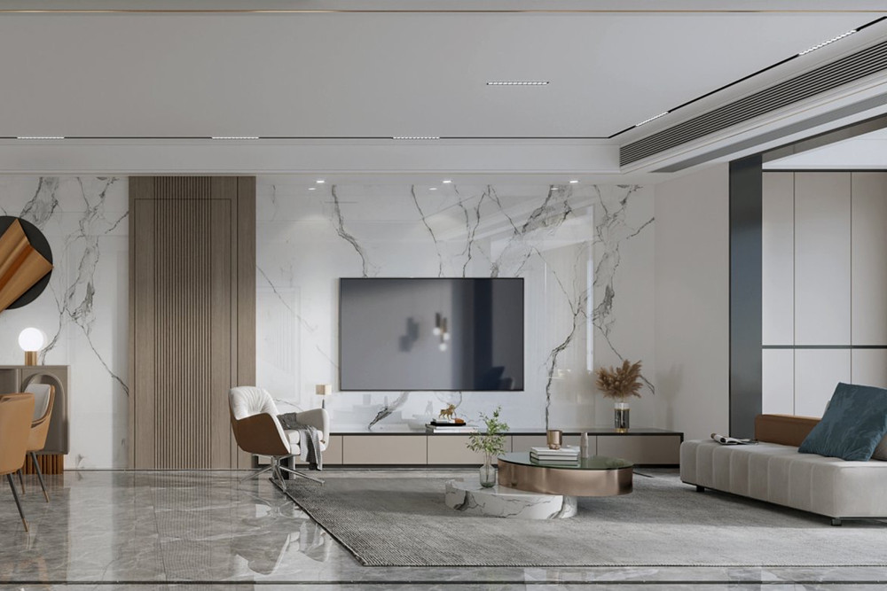 嘉興市中駿&middot;悅景府現代簡約風格三居室裝修案例