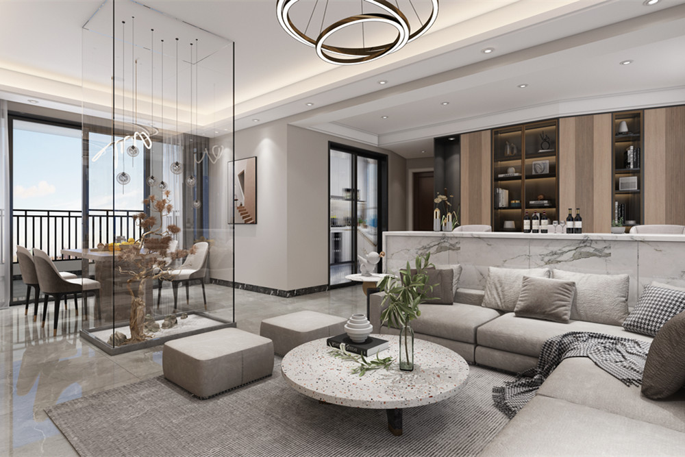 中山市福晟天地現(xiàn)代簡(jiǎn)約風(fēng)格三居室裝修案例