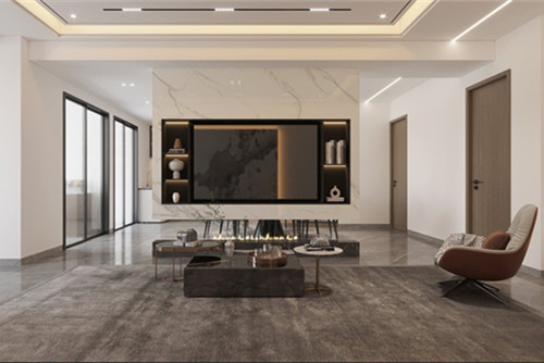 茂名市博雅新邨輕奢風格三居室裝修案例