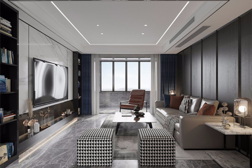 淮安市都梁小區(qū)現(xiàn)代簡約風(fēng)格三居室裝修案例