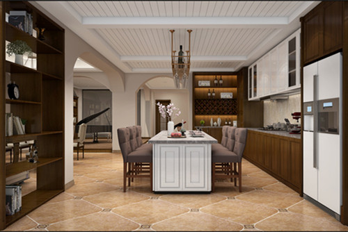 海口301平米以上新中式風格鴻洲江山室內設計效果圖