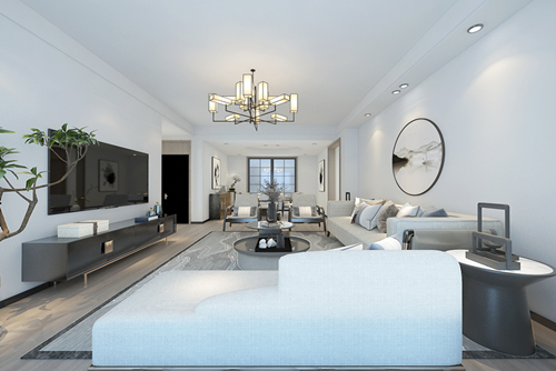 百色市田林水利局防汛大樓現代簡約風格三居室裝修案例