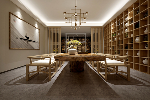 百色市田林水利局防汛大樓新中式風格別墅裝修案例