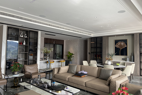 巴中市恩陽中央公園輕奢風格平層裝修案例