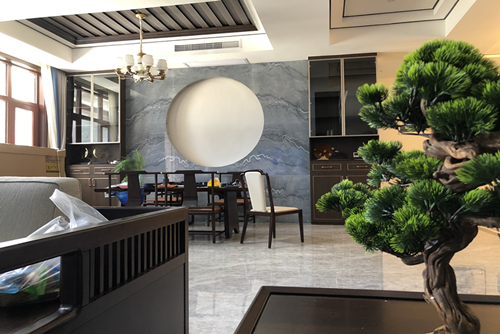 巴中市恩陽中央公園新中式風格別墅裝修案例