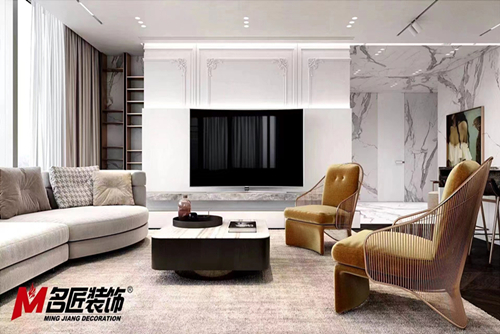 無錫市融創玉蘭公館輕奢風格平層裝修案例