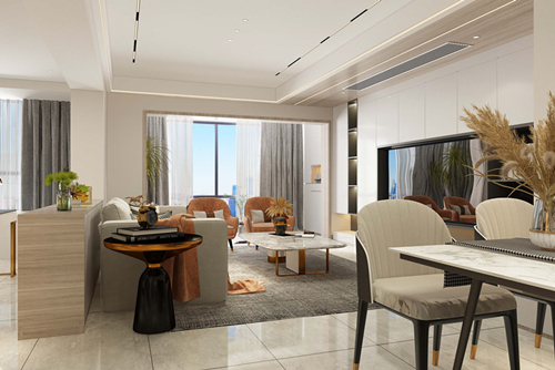 廣州市陽光城麗景灣現代簡約風格三居室裝修案例