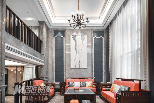 嘉興市中駿&middot;悅景府新中式風格別墅裝修案例