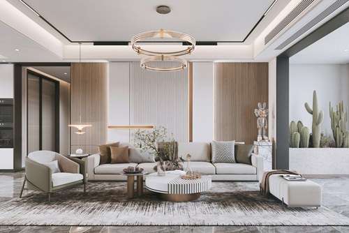 江門市江灣一品現代風格三居室裝修案例