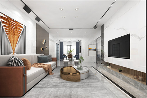 中山市幸福華庭輕奢風格五居室裝修案例