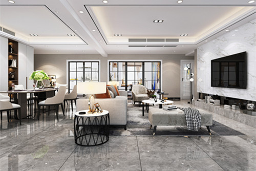 中山市江南海岸花園現(xiàn)代簡約風(fēng)格四居室裝修案例