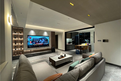 中山市幸福華庭輕奢風格三居室裝修案例