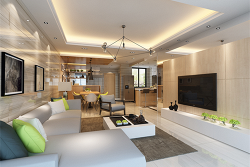 中山市古一新興商住樓現(xiàn)代簡(jiǎn)約風(fēng)格三居室裝修案例