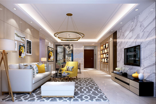 中山市福晟天地現(xiàn)代簡(jiǎn)約風(fēng)格四居室裝修案例