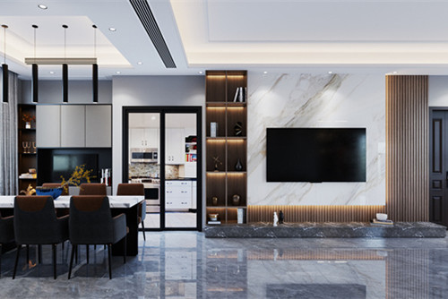中山市萬科城現代簡約風格四居室裝修案例