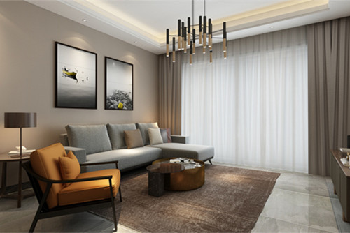 中山市海都廣場現代簡約風格三居室裝修案例