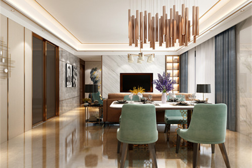 中山市錦秀藍(lán)山現(xiàn)代簡約風(fēng)格四居室裝修案例