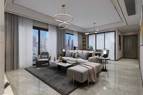 中山市福晟天地現(xiàn)代簡(jiǎn)約風(fēng)格三居室裝修案例