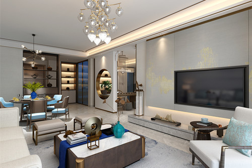 中山市居安苑新中式風(fēng)格四居室裝修案例